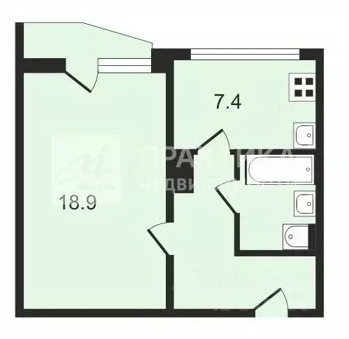 1-к кв. Москва ул. Обручева, 28К1 (37.7 м) - Фото 1