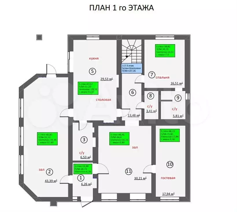 Дом 500 м на участке 5 сот. - Фото 1
