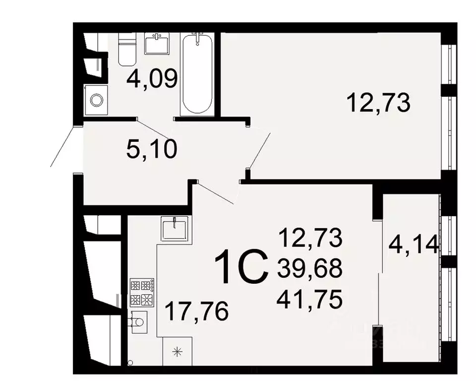 1-к кв. Рязанская область, Рязань Льговская ул., 8 (39.68 м) - Фото 0