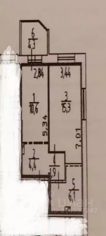 1-к кв. Тверская область, Тверь ул. Склизкова, 116к3 (42.0 м) - Фото 0