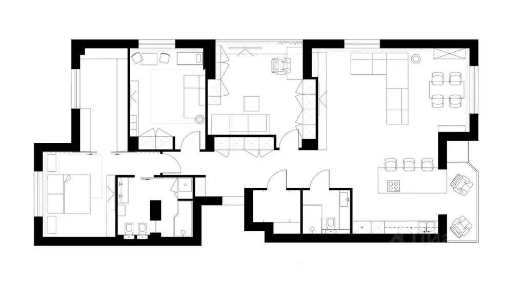 3-к кв. Москва Мосфильмовская ул., 88к2с5 (116.0 м) - Фото 1