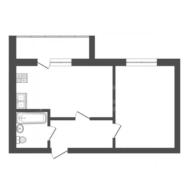 1-к кв. Ярославская область, Тутаев ул. Розы Люксембург, 70 (43.34 м) - Фото 2