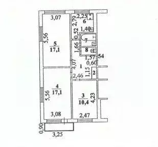 3-к кв. Липецкая область, Липецк Липовская ул., 6/3 (60.6 м) - Фото 1