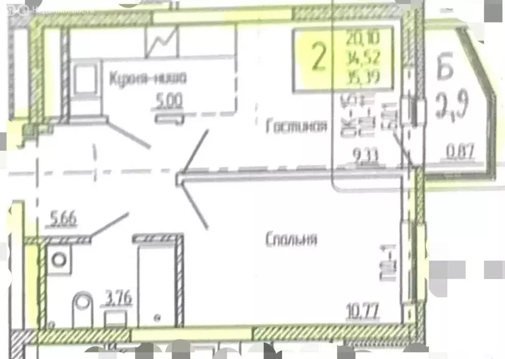 2-комнатная квартира: Уфа, проспект Дружбы Народов, 49 (37 м) - Фото 0