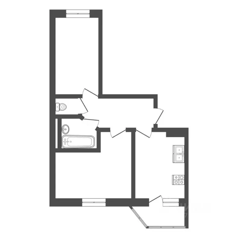2-к кв. Тюменская область, Тюмень ул. Беляева, 35к2 (53.6 м) - Фото 1