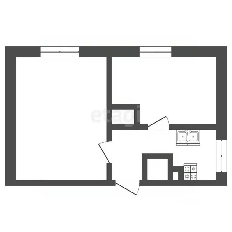2-к кв. Вологодская область, с. Устье ул. Имени Лебедевой, 10 (39.9 м) - Фото 2