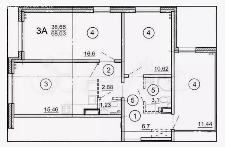 3-комнатная квартира: Тверь, улица Левитана, 93А (68 м) - Фото 0