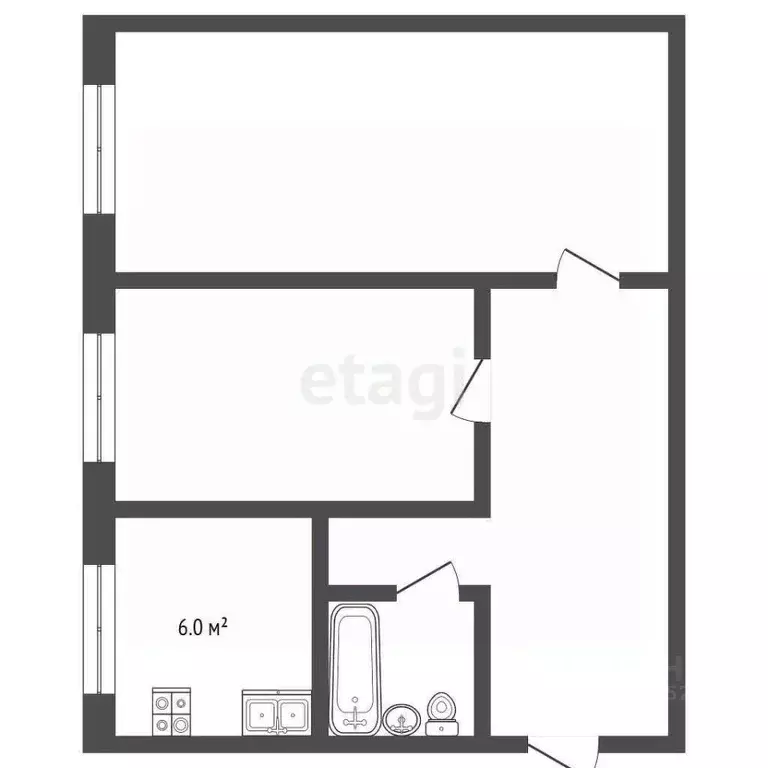 2-к кв. Ставропольский край, Кисловодск ул. Куйбышева (44.0 м) - Фото 2