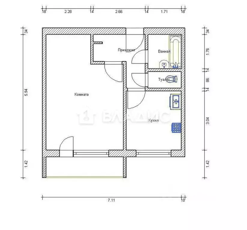 1-к кв. Московская область, Наро-Фоминский городской округ, Селятино ... - Фото 1