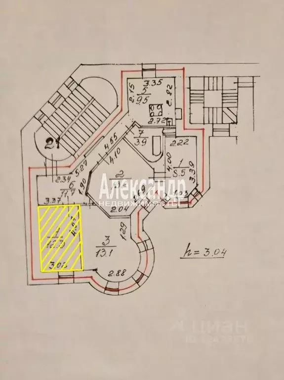 3-к кв. Санкт-Петербург Большая Конюшенная ул., 17 (72.2 м) - Фото 2