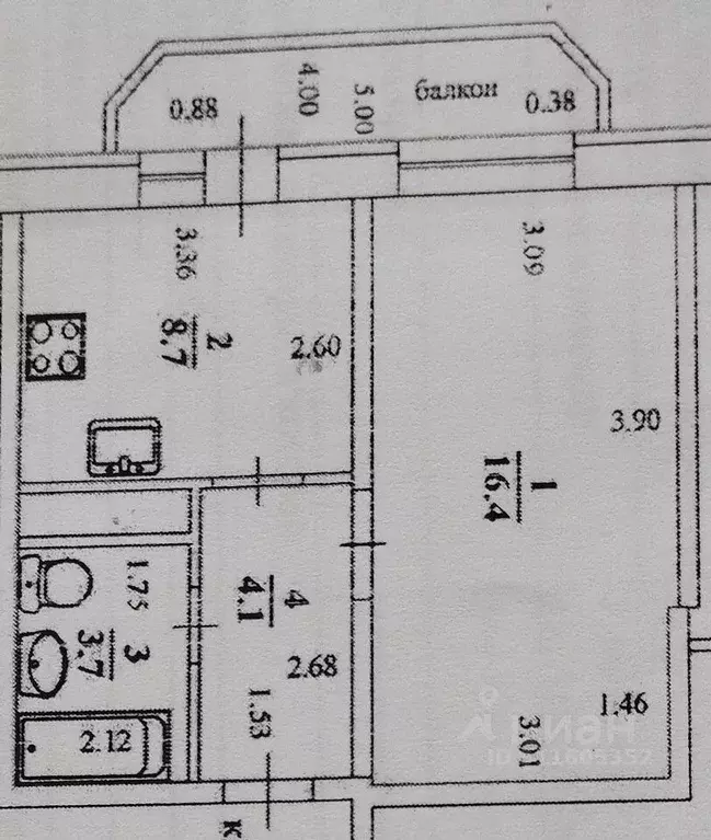 1-к кв. Ульяновская область, Ульяновск ул. Автомобилистов, 7А (34.0 м) - Фото 0