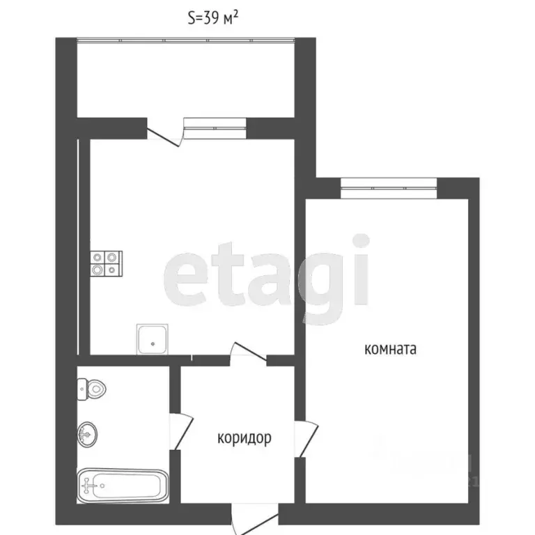 1-к кв. Костромская область, Кострома Индустриальная ул., 24В (35.9 м) - Фото 0