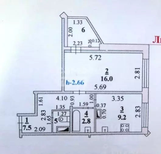 1-к кв. Липецкая область, Липецк Боевой проезд, 13 (37.0 м) - Фото 1