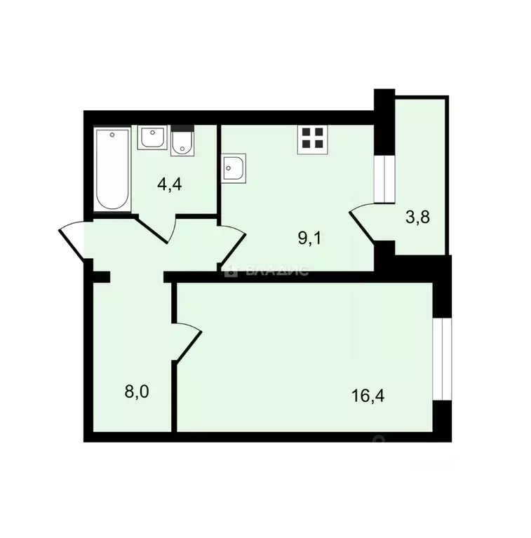 1-к кв. Санкт-Петербург Ленинский просп., 55к2 (38.2 м) - Фото 1