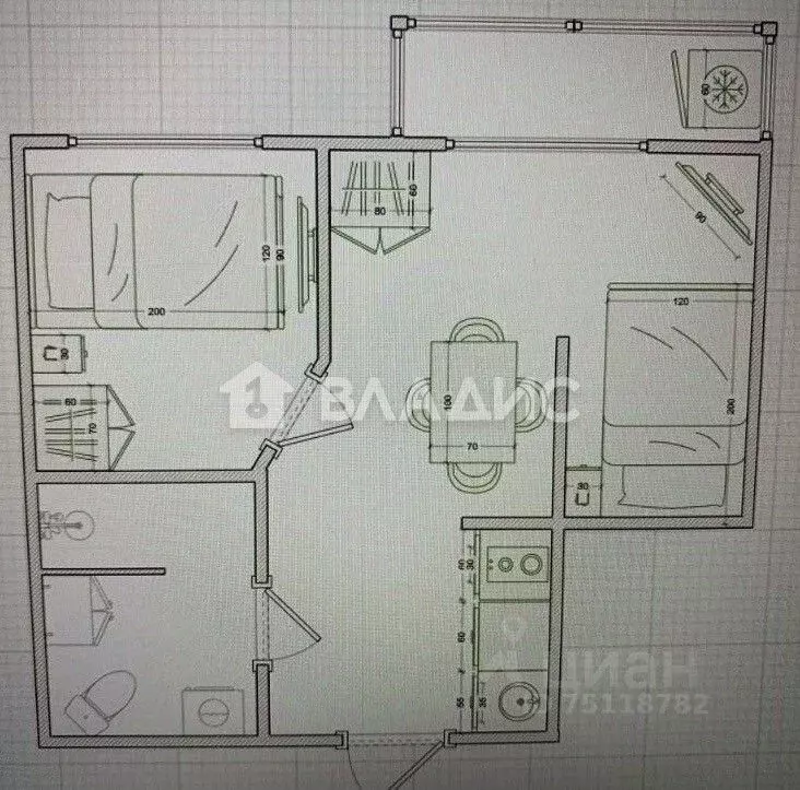Студия Краснодарский край, Краснодар ул. Лиссабонская, 109к29 (29.0 м) - Фото 1