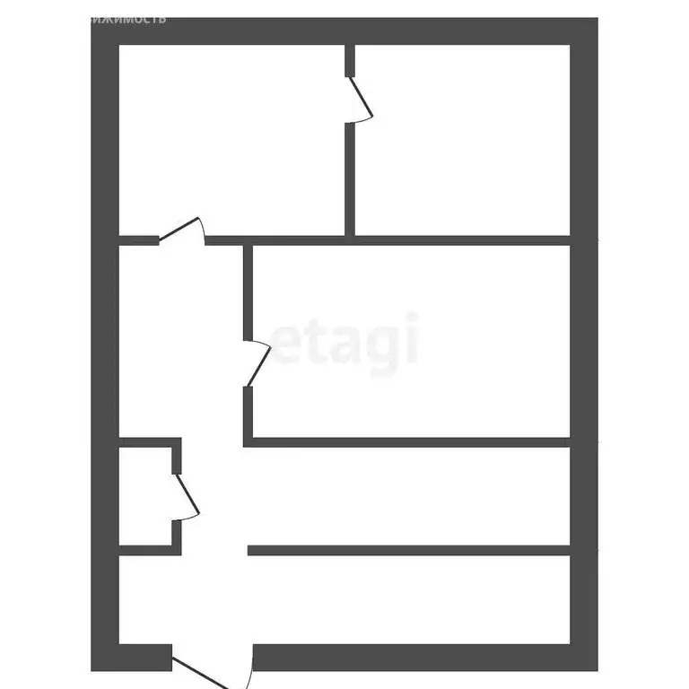 3-комнатная квартира: Пласт, улица Правды, 17 (60.2 м) - Фото 1
