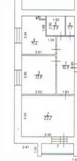 2-к кв. Костромская область, Кострома Красноармейская ул., 75 (65.0 м) - Фото 1