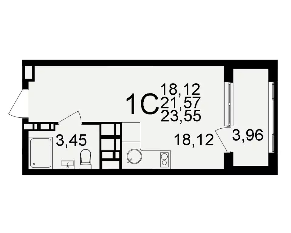 Квартира-студия: Тула, экополис Дыши (23.55 м) - Фото 0