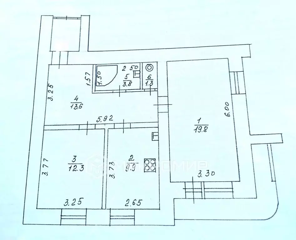 2-к кв. Кировская область, Киров ул. Андрея Упита, 7 (60.7 м) - Фото 1