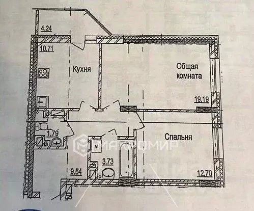 2-к кв. новосибирская область, новосибирск гурьевская ул, 177/1 . - Фото 1