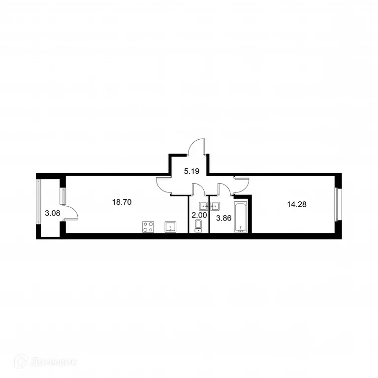 Продаётся 1-к квартира, 45.6 м - Фото 0