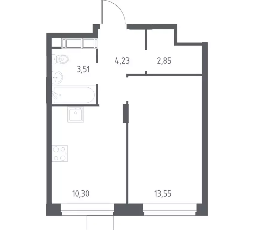1-комнатная квартира: Балашиха, улица Бояринова, 32 (33.3 м) - Фото 1