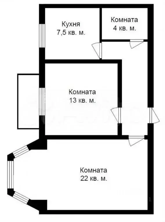 2-к кв. Московская область, Подольск Львовский мкр, проезд Садовый, 3 ... - Фото 2
