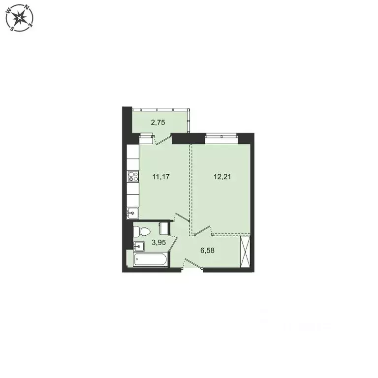 1-к кв. Иркутская область, Иркутский муниципальный округ, с. Мамоны ... - Фото 1