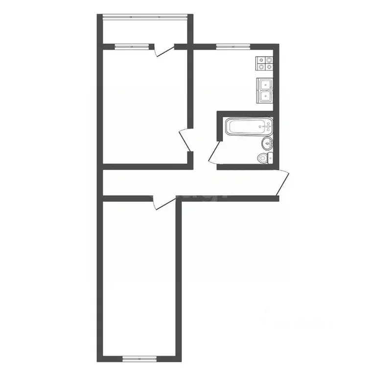 2-к кв. Владимирская область, Ковров Комсомольская ул., 34к3 (44.6 м) - Фото 2