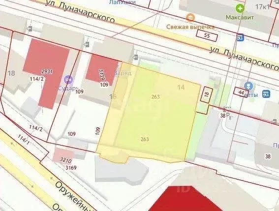 Участок в Тульская область, Тула ул. Луначарского, 14 (10.0 сот.) - Фото 1