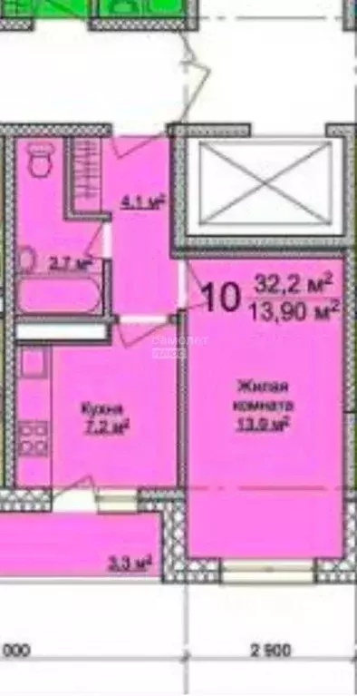 Квартира, 1 комната, 33 м - Фото 1