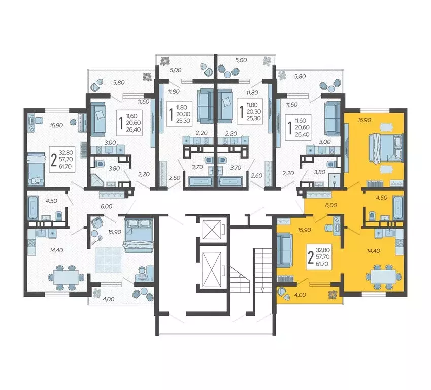 2-комнатная квартира: Сочи, село Раздольное, Тепличная улица, 108 ... - Фото 2