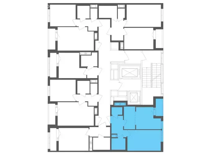 2-комнатная квартира: посёлок Шушары, Старорусский проспект, 3к1 (39.3 ... - Фото 2