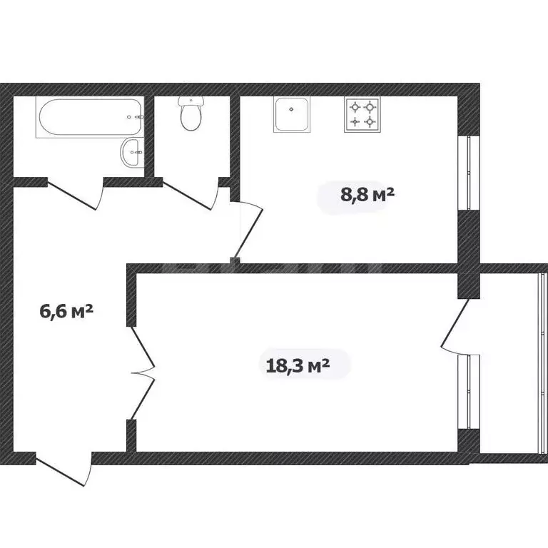 1-комнатная квартира: Омск, улица Дианова, 12/1 (37.8 м) - Фото 1
