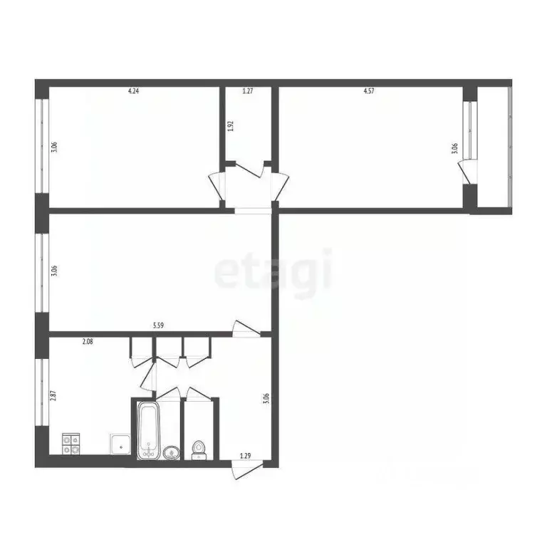 3-к кв. Мордовия, Саранск ул. Косарева, 21 (64.0 м) - Фото 2