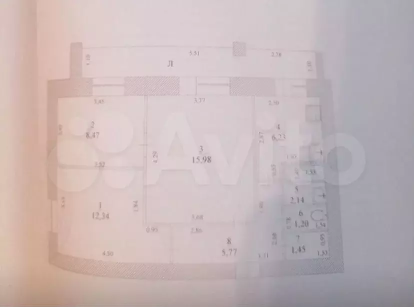 3-к. квартира, 53,6 м, 6/9 эт. - Фото 0
