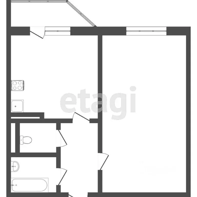 1-к кв. Тюменская область, Тюмень ул. Обдорская, 5 (35.6 м) - Фото 2