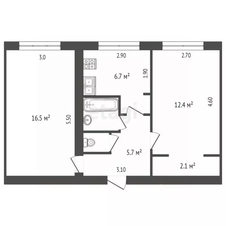 2-к кв. Орловская область, Орел Высоковольтная ул., 11 (46.8 м) - Фото 1