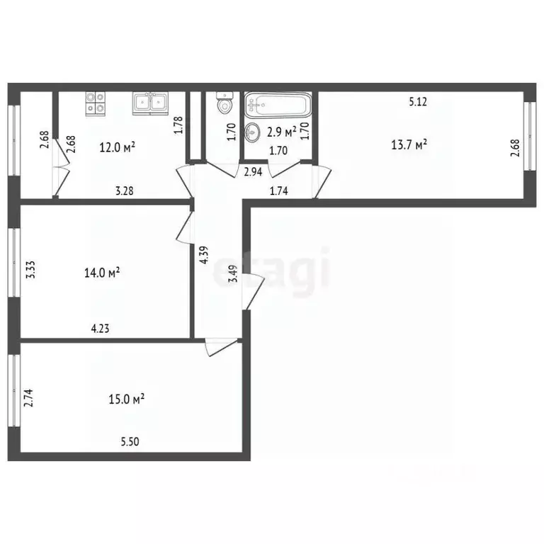 3-к кв. Московская область, Ленинский городской округ, Лопатино пгт ... - Фото 2