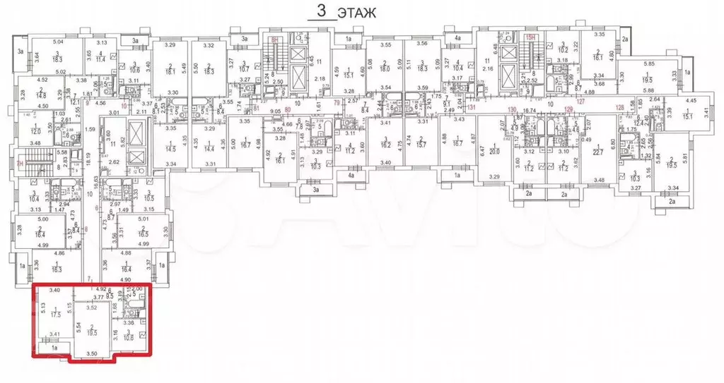 Аукцион: 2-к. квартира, 62,4 м, 3/16 эт. - Фото 1