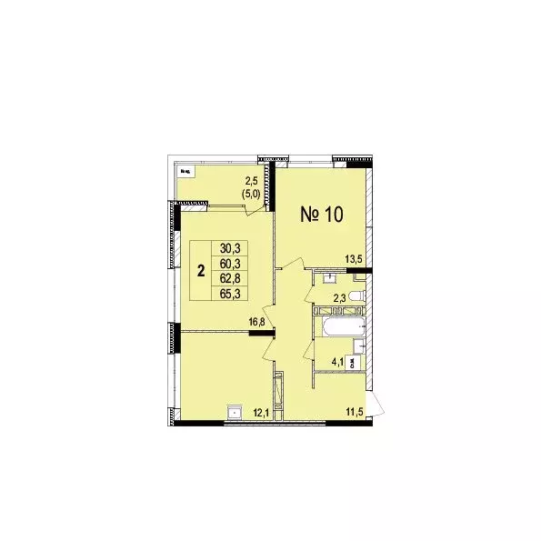 2-комнатная квартира: Ярославль, проспект Машиностроителей, 11 (63 м) - Фото 1