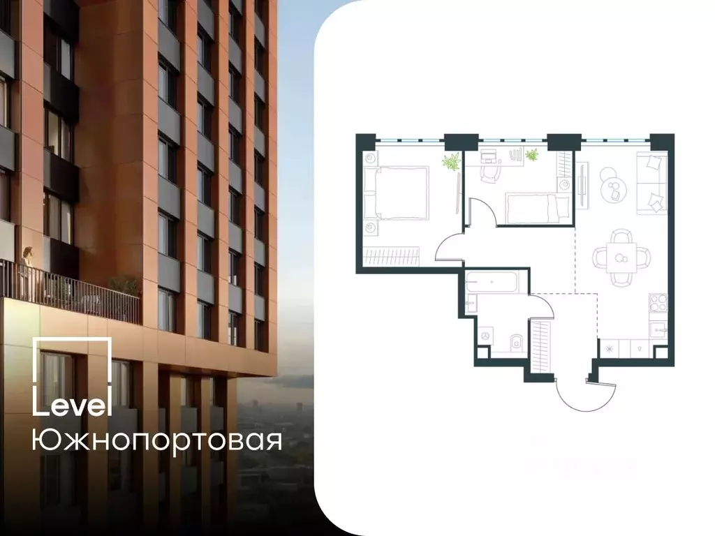 2-к кв. Москва Южнопортовая ул., 28АС17 (49.6 м) - Фото 1