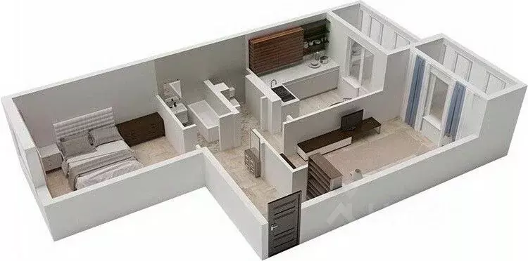 2-к кв. Крым, Симферопольский район, с. Мирное МирГрад жилой комплекс ... - Фото 1