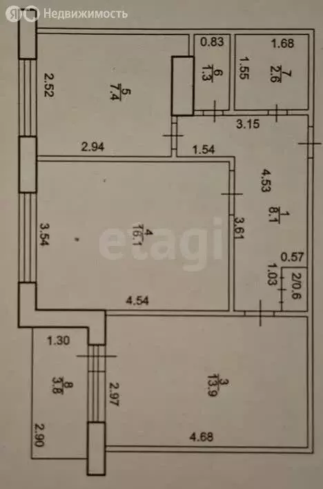 2-комнатная квартира: Салават, улица Островского, 69 (51.9 м) - Фото 1