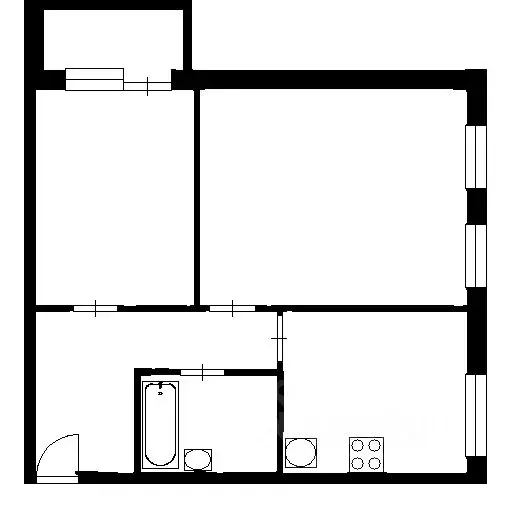 1-к кв. Ленинградская область, Всеволожский район, пос. Бугры ул. ... - Фото 2