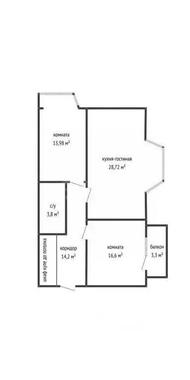 2-к кв. Краснодарский край, Краснодар Отделение № 1 ОПХ Колос мкр, ул. ... - Фото 2