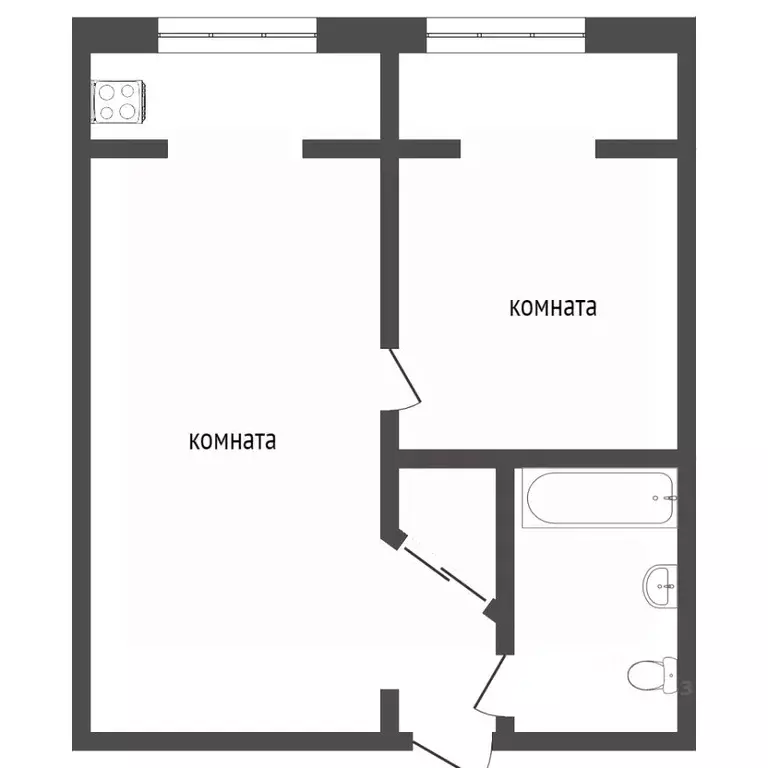 1-к кв. Ханты-Мансийский АО, Сургут Набережный просп., 14 (37.0 м) - Фото 2