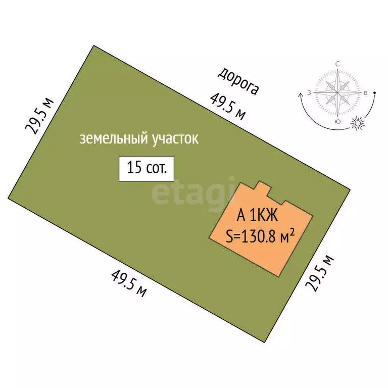 Дом в Тюменский район, деревня Посохова, Озёрная улица (130.8 м) - Фото 1