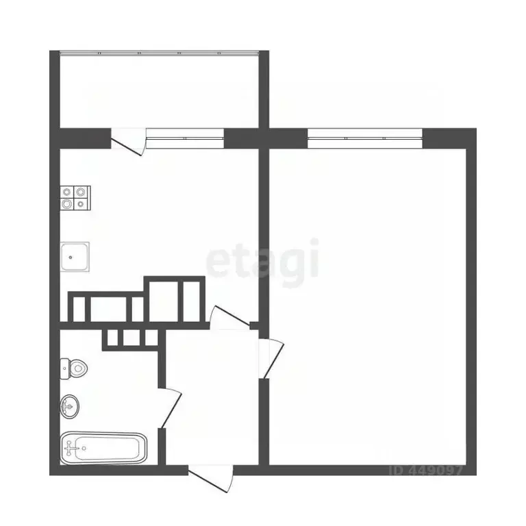 1-к кв. Смоленская область, Смоленск ул. Авиаторов, 7 (36.1 м) - Фото 1