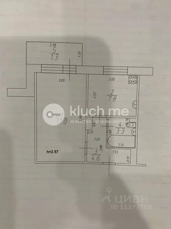 1-к кв. Татарстан, Казань ул. Маршала Чуйкова, 91 (34.0 м) - Фото 1